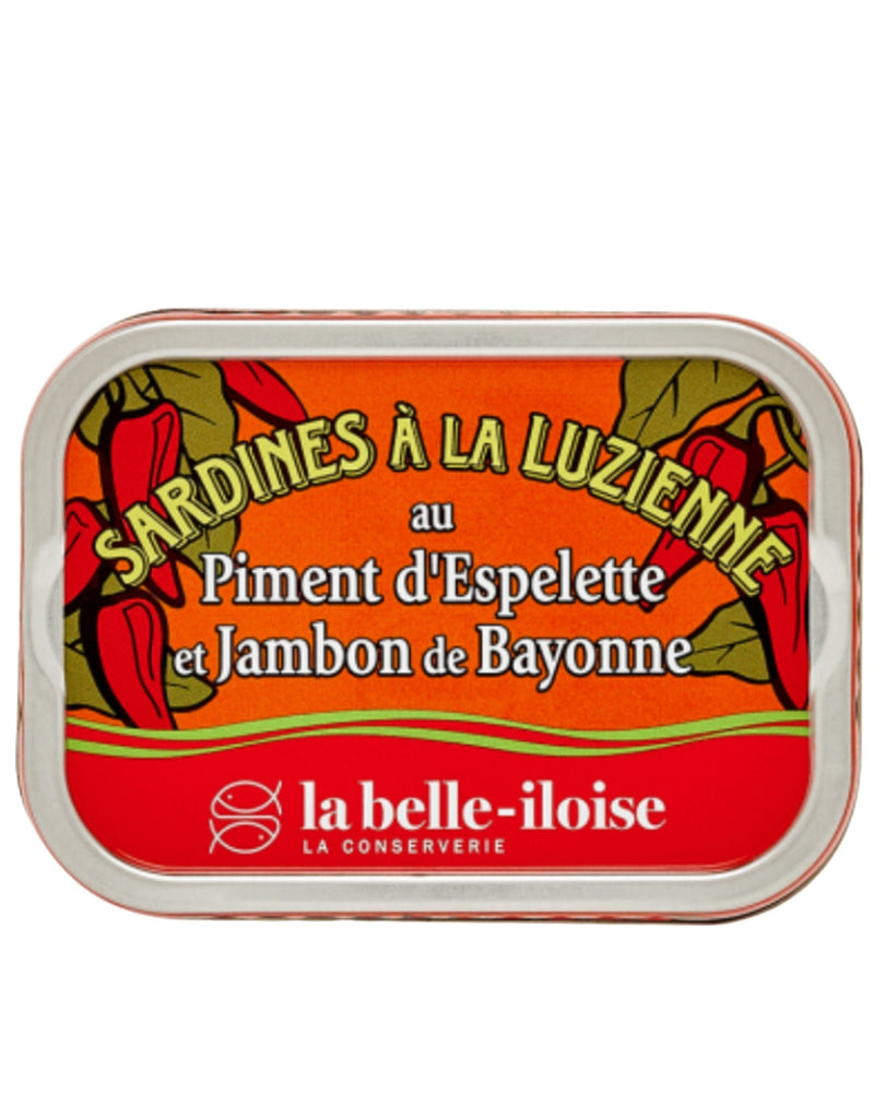 „Sardines à la Luzienne“ (Espelette & Bayonne-Schinken)