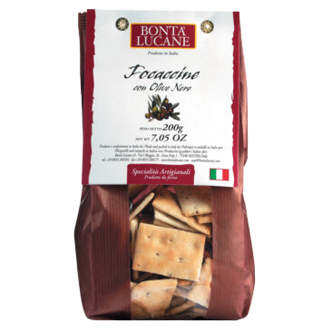 Bontà Lucane Focaccine con olive nere - L'ÉPICERIE