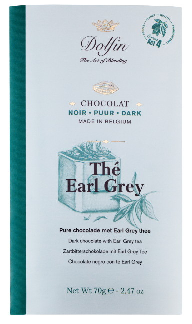 Dolfin Zartbitterschokolade mit Earl Grey Tee