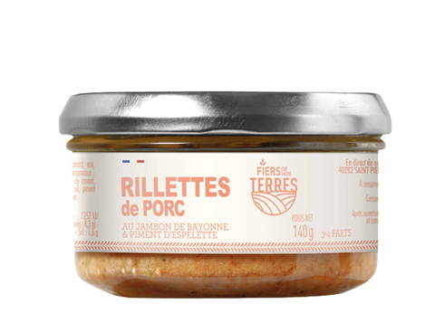 Schwein-Rillettes mit Bayonne-Schinken und Espelette-Pfeffer 140g
